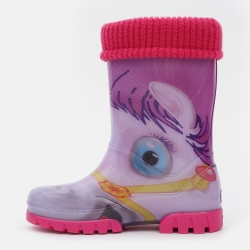 Гумові чоботи для дівчинки Demar Twister Lux Print 0038 HA 24-25 Рожеві
