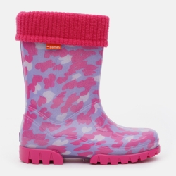 Гумові чоботи для дівчинки Demar Twister Lux Print 0039 C 32/33 Рожеві
