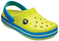 Крокси і сабо для хлопчиків Crocband Kids Tennis Green Ball/Ocean C11 (28) жовте з синім
