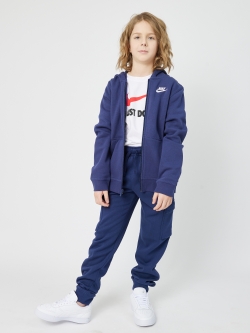 Толстовка дитяча Nike B Nsw Hoodie Fz Club BV3699-410 128-134 см (S) Темно-синя