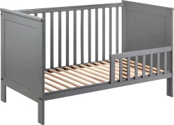 Дитяче ліжечко Klups Iwo з перегородкою 140 х 70 см Графітове