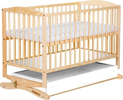 Дитяче ліжечко-гойдалка Klups Henry з шухлядою 120 х 60 см Сосна